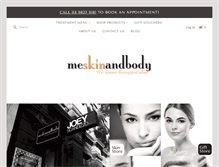 Tablet Screenshot of meskinandbody.com.au